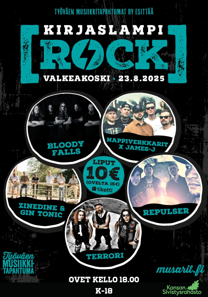 Kirjaslampirock juliste 5.0